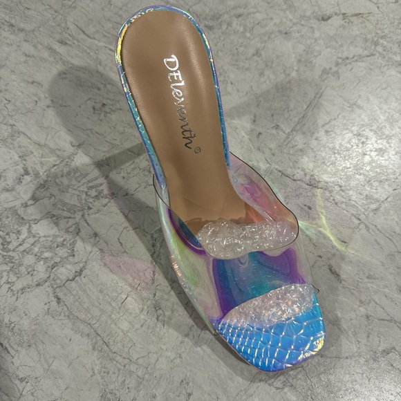 New Deleventh pointed end High heeled Silver square heel trend private label - Picture 3 of 3